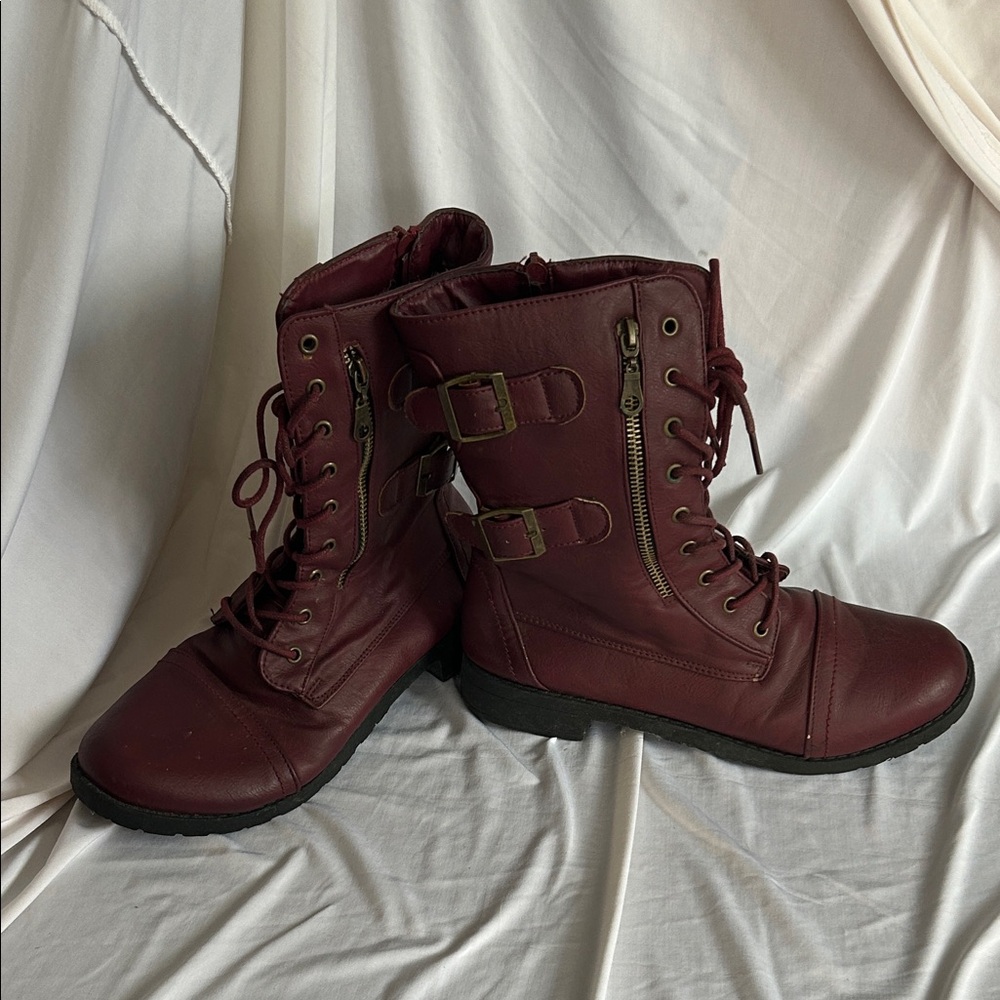 Rue21 Dark Red Combat Boots